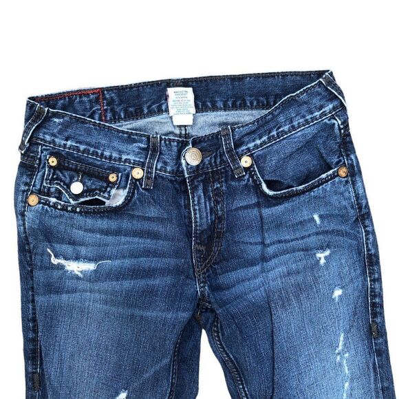 Vintage True Religion Jeans Size 32 BILLY GIANT BIG T Blue - Picture 6 of 8